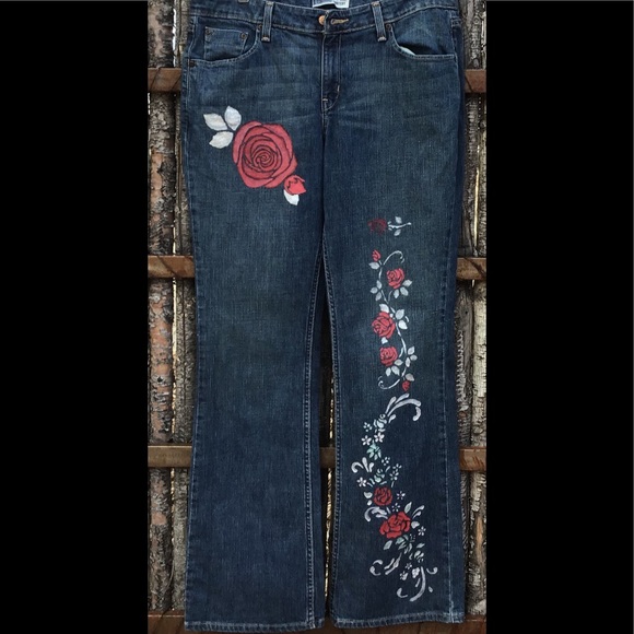 Levi's Denim - SALE!!!Hand painted jeans SZ 12